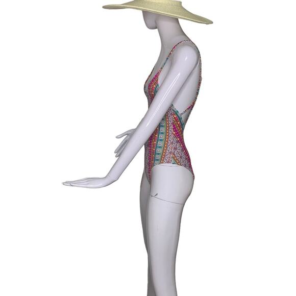 Xhilaration One Piece Bathing Suit Size XS Moroccan Print - Picture 11 of 16